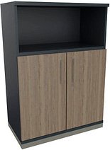 fm Regalschrank Oldenburg, 4260649685327 lavagrau, eiche natur 80,0 x 44,2 x 113,3 cm