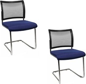 2 Topstar Besucherstühle Visit 20 Net NV490 G260 blau, schwarz Stoff