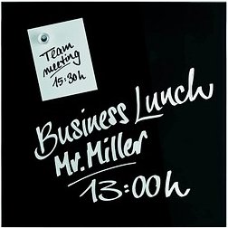 Thumbnail - magnetoplan Glas-Magnettafel 40,0 x 40,0 cm tief-schwarz