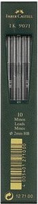 FABER-CASTELL TK 9071 Fallminen-Bleistiftminen schwarz HB 2,0 mm, 10 St.