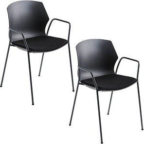 Mayer Stapelstühle myPRIMO 2511 17 01 A 26 397 schwarz Stoff, 2 St.