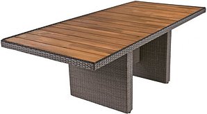 Garden Pleasure Gartentisch BRAGA grau rechteckig 100,0 x 220,0 x 75,0 cm