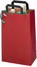 VP Papier-Tragetaschen Topcraft rot 22,0 x 36,0 cm, 50 St.