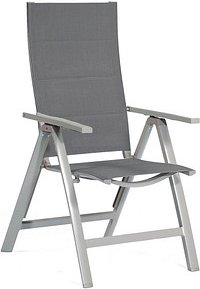 Sunny Smart® Klappstuhl mit Armlehnen Concept silber/schwarz, Metall, 1 St.