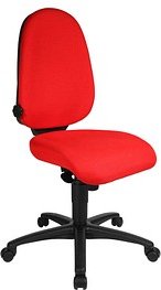 Thumbnail - Topstar Bürostuhl Syncro Pro 5, S500 G21S Stoff rot, Gestell schwarz