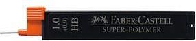 FABER-CASTELL SUPER-POLYMER Feinminen-Bleistiftminen schwarz HB 1,0 mm, 12 St.