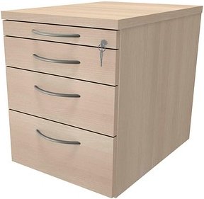 fm Sidney Rollcontainer akazie 4 Auszüge 43,4 x 60,0 x 54,0 cm