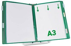 Thumbnail - tarifold Sichttafelsystem 433105 DIN A3 grün mit 10 St. Sichttafeln, 1 St.