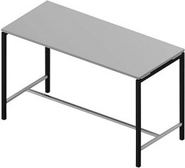 Quadrifoglio Konferenztisch Creo grau rechteckig, 4-Fuß-Gestell grau, 180,0 x 80,0 x 107,0 cm