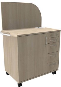 fm Sidney Bürowagen akazie 3 Ebenen 124,0 x 64,2 x 150,0 cm