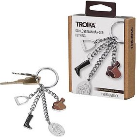TROIKA® Schlüsselanhänger PFERDEGLÜCK braun