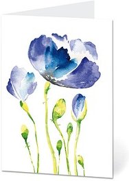 LUMA Grußkarte Blaue Blume LU1734 DIN B6, 1 St.