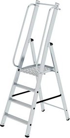 MUNK Podestleiter 51094 silber 4 Stufen, H: 194,0 cm