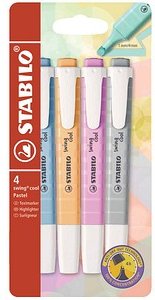STABILO swing cool Pastel Textmarker farbsortiert, 4 St.