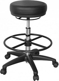 AMSTYLE Arbeitshocker SPM1.278 schwarz Kunstleder, 1 St.