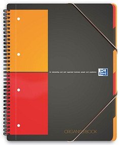 OXFORD Collegeblock Organiserbook kariert DIN A4 Rand rundum, 1 Block