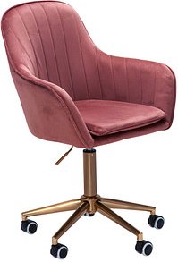 AMSTYLE Bürostuhl, SPM1.431 Stoff rosa, Gestell gold