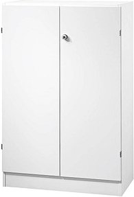 HAMMERBACHER Aktenschrank 6550, V6550/W/W/SG weiß 2 Fachböden 80,0 x 42,0 x 127,0 cm