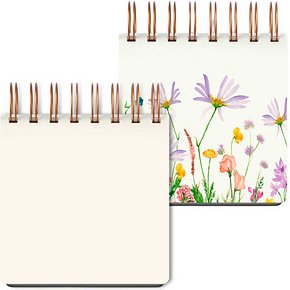 Thumbnail - LUMA Notizbuch Mini Blumen ca. DIN A6 blanko, mehrfarbig Hardcover 100 Seiten, 1 St.