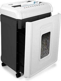 Thumbnail - LMG AS1650MQ Aktenvernichter mit Partikelschnitt P-5, 2 x 12 mm, bis 16 Blatt, schwarz