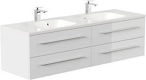 Thumbnail - POSSEIK Waschbecken mit Unterschrank GEANT 160 weiß glanz 160,0 x 49,6 x 44,0 cm