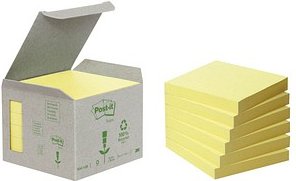 Thumbnail - Post-it® Recycling Notes Haftnotizen 6541B gelb, 6 Blöcke