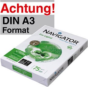 Thumbnail - NAVIGATOR Kopierpapier Eco-Logical DIN A3 75 g/qm 500 Blatt