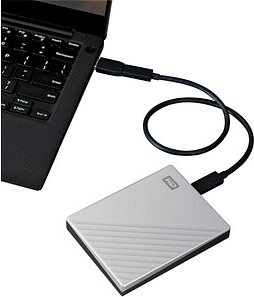 Western Digital My Passport Ultra 1 TB externe HDD-Festplatte silber