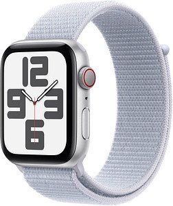 Apple Watch SE 44 mm Aluminium (GPS+Cellular) Sport Loop blaue Wolke, silber