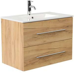 Thumbnail - POSSEIK Waschbecken mit Unterschrank HOMELINE 80 eiche gold 81,0 x 46,0 x 61,0 cm