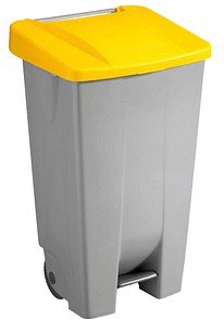 Thumbnail - helit Mülleimer 120,0 l grau, gelb, 1 St.
