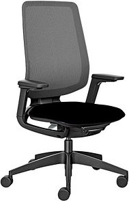 sedus Bürostuhl se:flex membran, EF-122/103 Stoff schwarz, Gestell schwarz