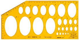 Thumbnail - ARISTO Zeichenschablone ISOMETRIC orange
