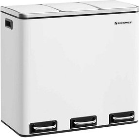 SONGMICS Mülltrenner 3 x 18,0 l weiß, 1 St.