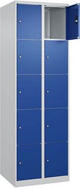 CP Schließfachschrank Classic Plus enzianblau, lichtgrau 080000-205 S10003, 10 Schließfächer 60,0 x 50,0 x 185,0 cm