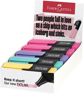 FABER-CASTELL TXTLNR Mini Pastell B Textmarker farbsortiert, 10 St.