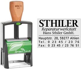 COLOP Textstempel, individualisierbar Green Line 2300 selbstfärbend schwarz ohne Logo, 1 St.