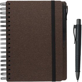 FABER-CASTELL Notizbuch ca. A5 blanko, espresso Hardcover 180 Seiten