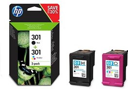 HP 301(N9J72AE) schwarz, color Druckerpatronen, 2er-Set