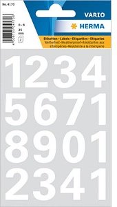 Thumbnail - HERMA Klebenummern 4170 Zahlen, weiß, 10x 32 Etiketten