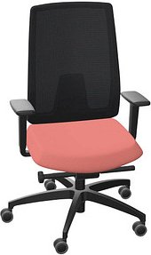 Dauphin Bürostuhl Indeed mesh Stoff rosa, Gestell schwarz