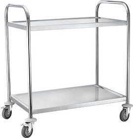 Servierwagen silber 84,5 x 52,5 x 94,0 cm