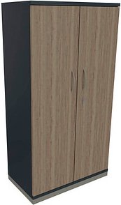 fm Aktenschrank Sidney, 4260429764853 lavagrau, eiche 3 Fachböden 80,0 x 44,2 x 151,7 cm