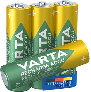 Thumbnail - VARTA Akkus RECHARGE ACCU Recycled Ni-MH Mignon AA 2.100 mAh, 4 St.