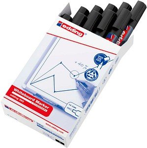 edding 360 Whiteboard-Marker schwarz 1,5 - 3,0 mm, 10 St.