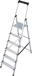 Thumbnail - KRAUSE Stehleiter einseitig MONTO Solidy silber 6 Stufen, H: 205,0 cm