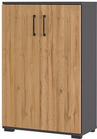 GERMANIA Aktenschrank Profi 3.0, 4247-564 grafit, grandson-eiche 2 Fachböden 80,0 x 40,0 x 123,0 cm