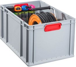 Thumbnail - Allit ProfiPlus Eurobox grau, rot 40,0 x 60,0 x 32,0 cm