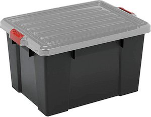 Thumbnail - IRIS Ohyama DIY SK-210 Aufbewahrungsbox 21,0 l schwarz, grau, rot 29,7 x 46,0 x 25,7 cm