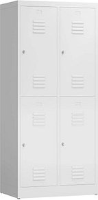 ClassiX Spind signalweiß X-523227, 4 Schließfächer 80,0 x 50,0 x 180,0 cm